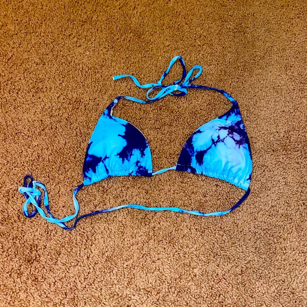 Tie dye triangle bikini top